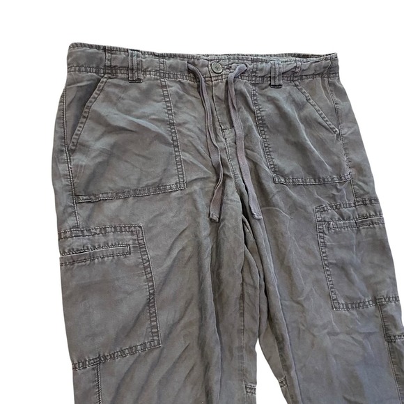 Calvin's Klein Forest Green Capri Drawstring Lightweight Cargo Pants Size 10 - Picture 1 of 5